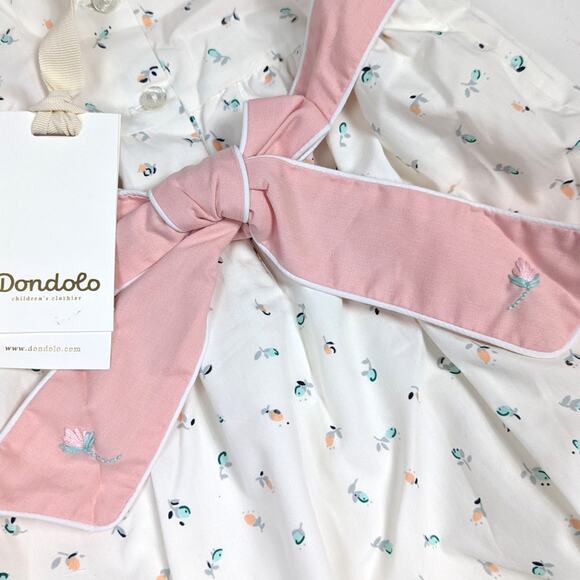 Dondolo Bubble Girls Sz 2 Bella Calico Classic Floral Preppy Boutique Cream - Picture 5 of 7